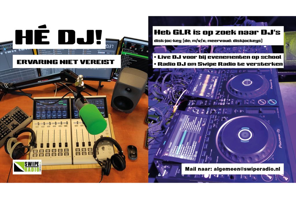 Het GLR is op zoek naar DJ’s
